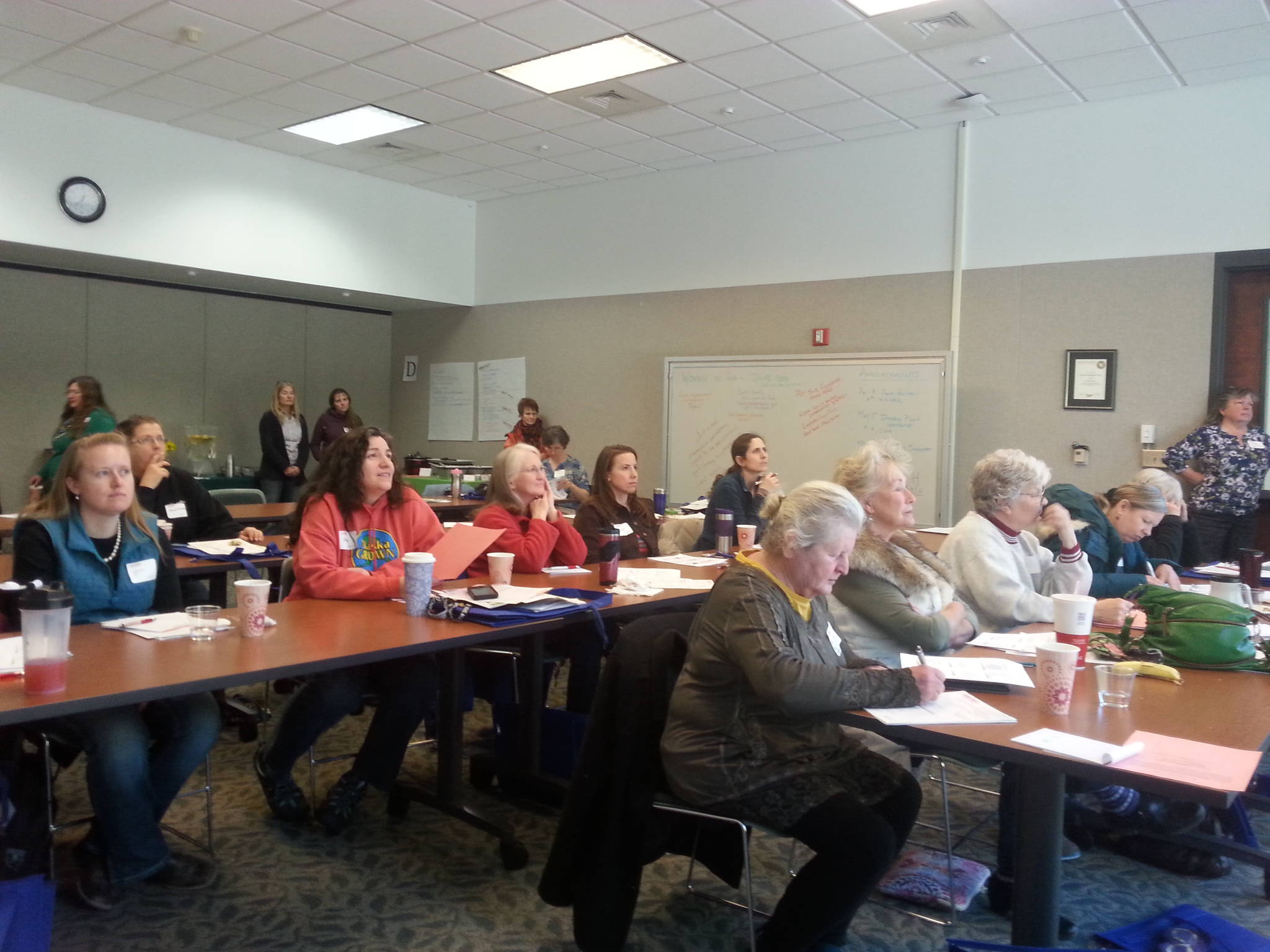 Participants in the Women in Agriculture virtual conference in March 2016 at the Kenai River Center. (Photo by Janice Chumley)