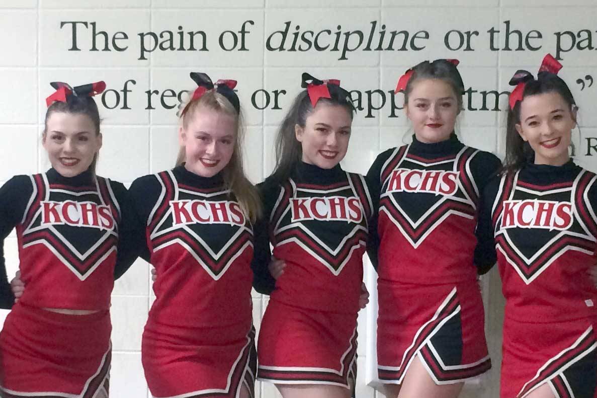 Kenai Central cheer squad competes at Rally in the Valley