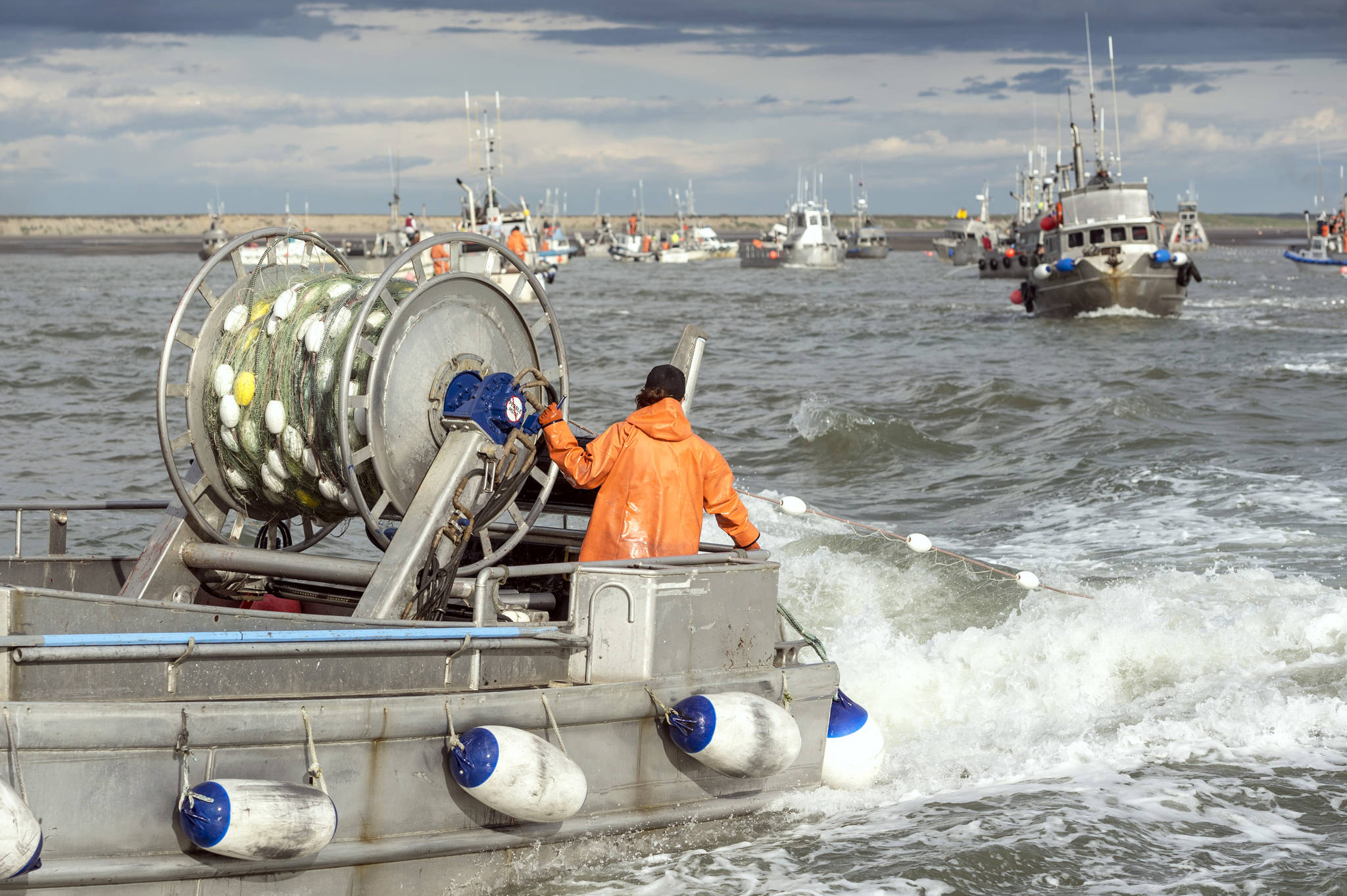 Gillnetters in the water on a recent year in Bristol Bay. (Photo by Chris Miller/csmphotos.com)