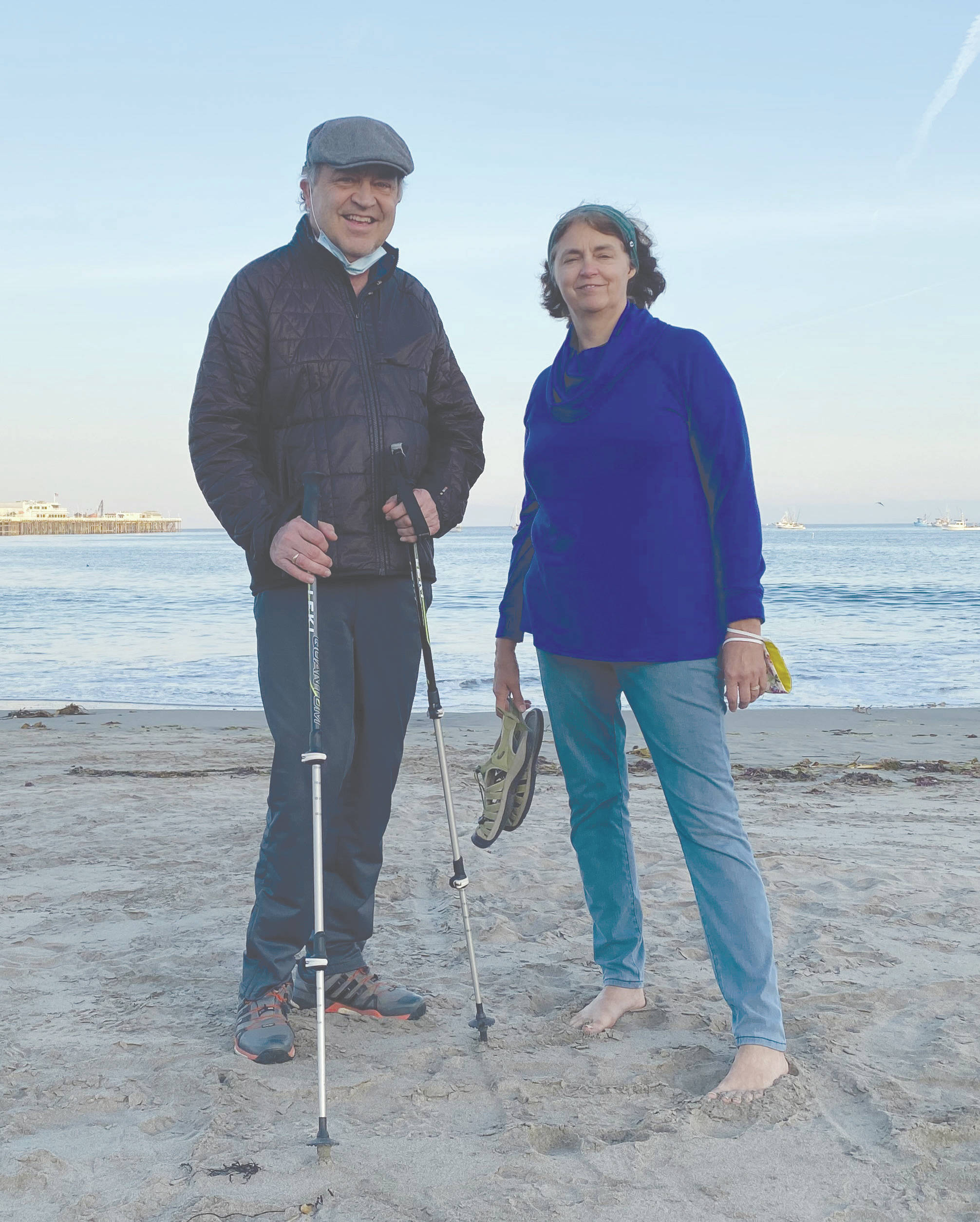 Photo by Courtney Procter                                Ted and Valerie McKenney in Santa Cruz, California, in April 2020.