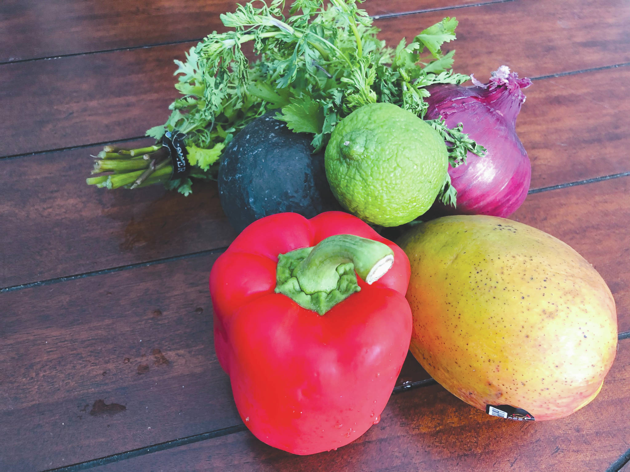 The ingredients for summer salsa. (Photo courtesy of Victoria Petersen)