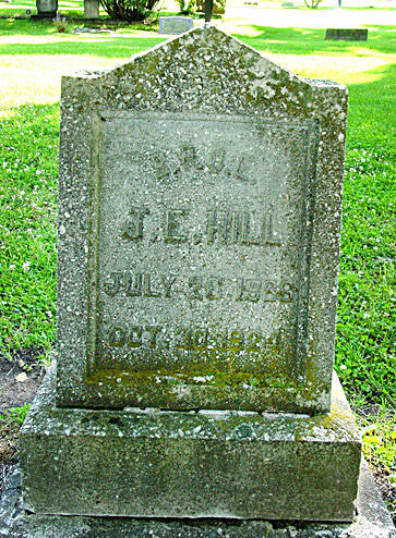 A headstone for J.E. Hill is photographhed in Anchorage, Alaska. (Findagrave.com)