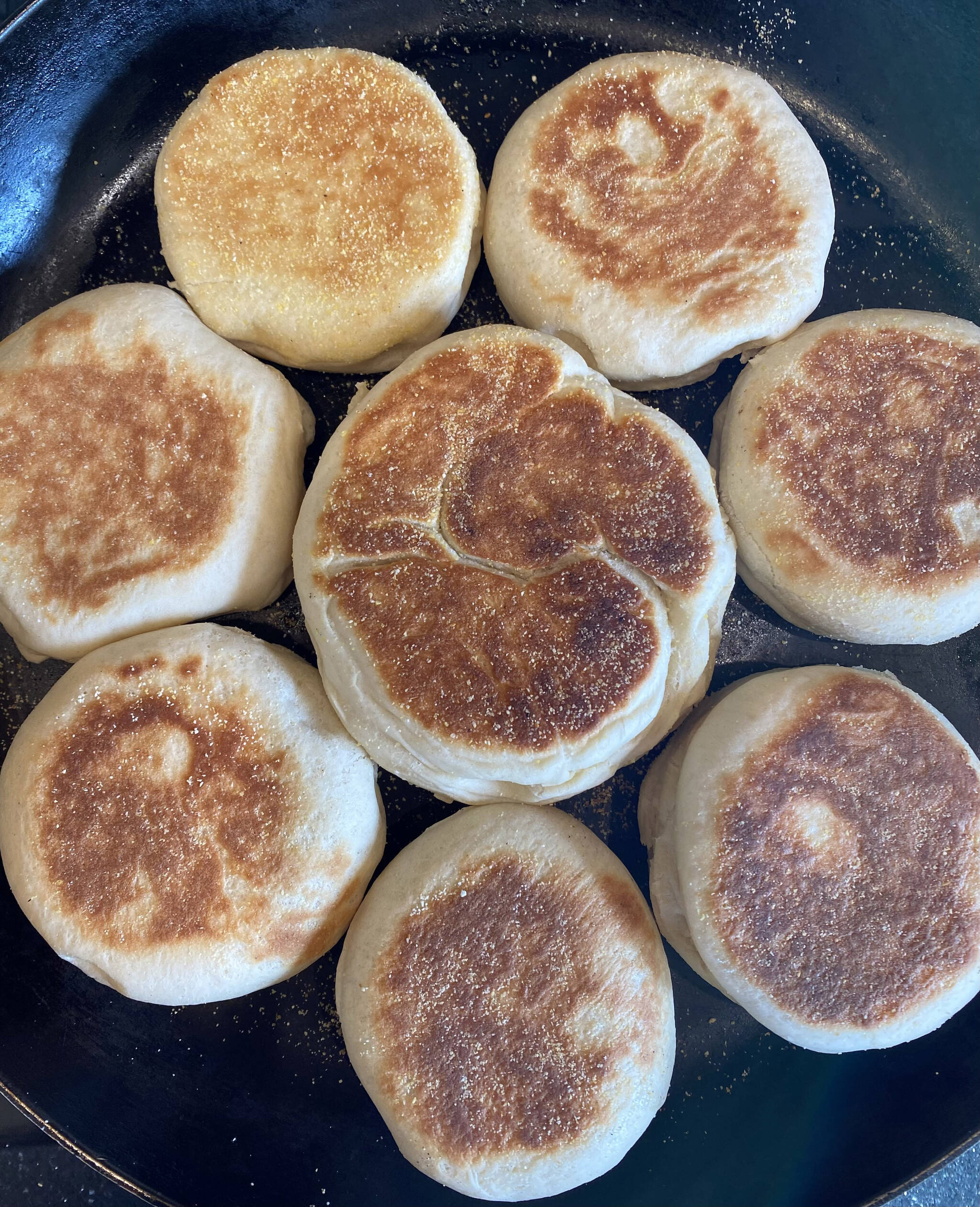 English muffins are surprisingly easy to make and so much better fresh. (Photo by Tressa Dale/Peninsula Clarion)