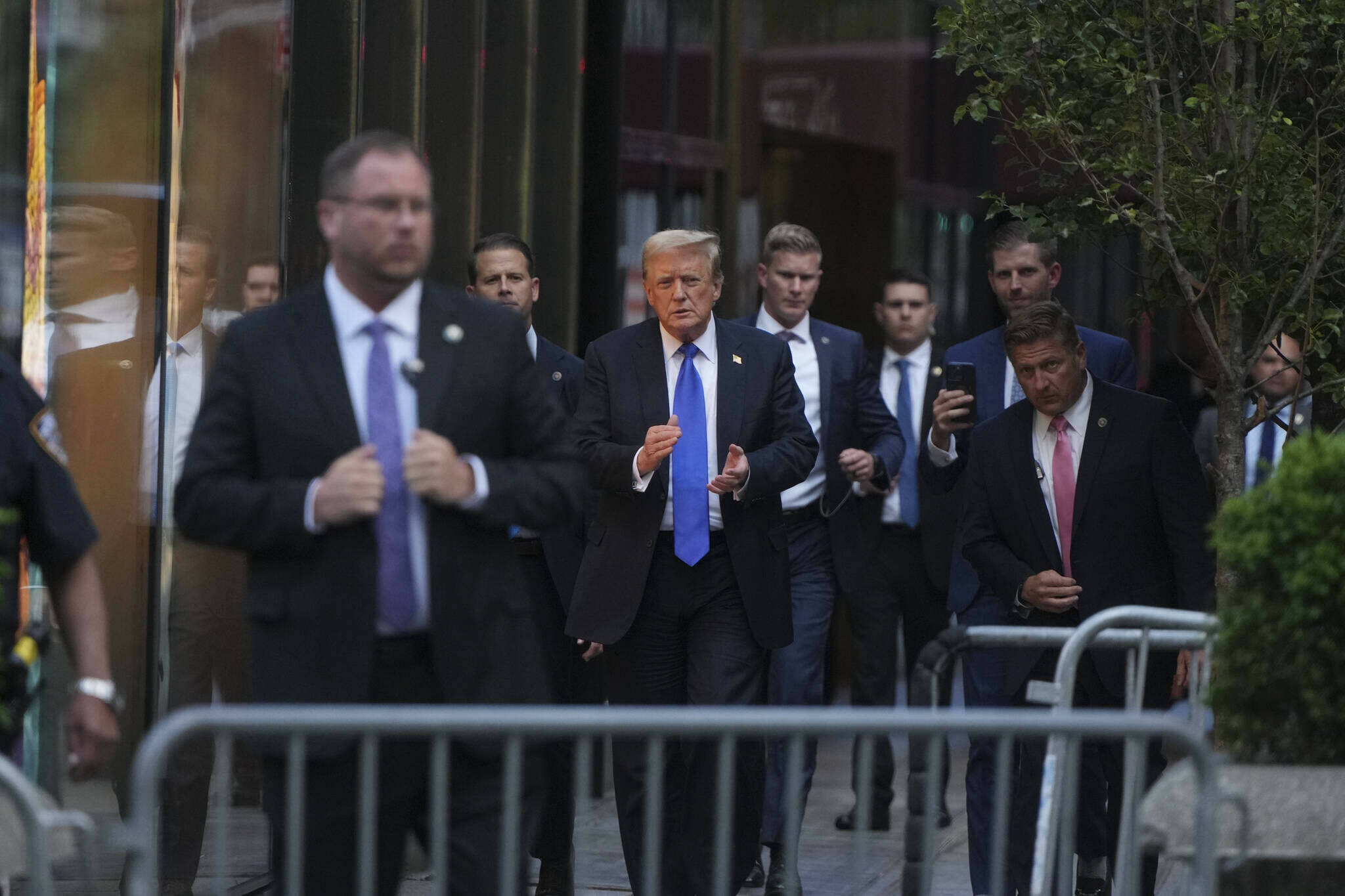 Hiroko Masuike/The New York Times
Former President Donald Trump arrives at Trump Tower after he was found guilty of all counts in his criminal trial in New York on May 30.