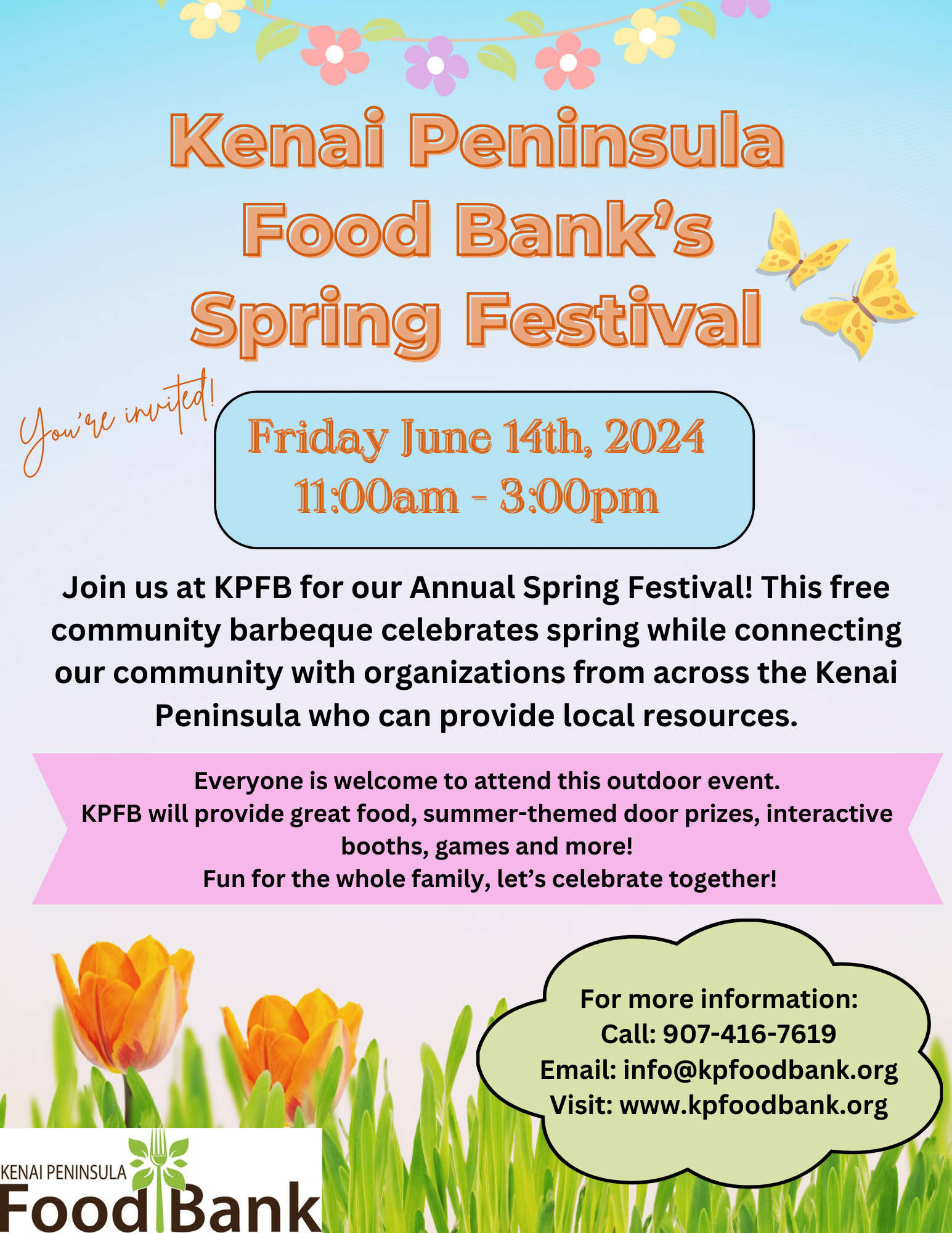 Flyer for the Kenai Peninsula Food Bank’s Spring Festival. (Provided by Kenai Peninsula Food Bank)