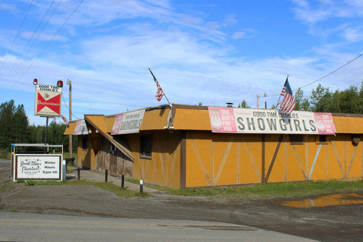 On its last legs. When the Peninsula Clarion’s Ashlyn O’Hara captured this image of Good Time Charlies in 2022, the old bar and strip club was about to be demolished to make room for a highway-safety project.