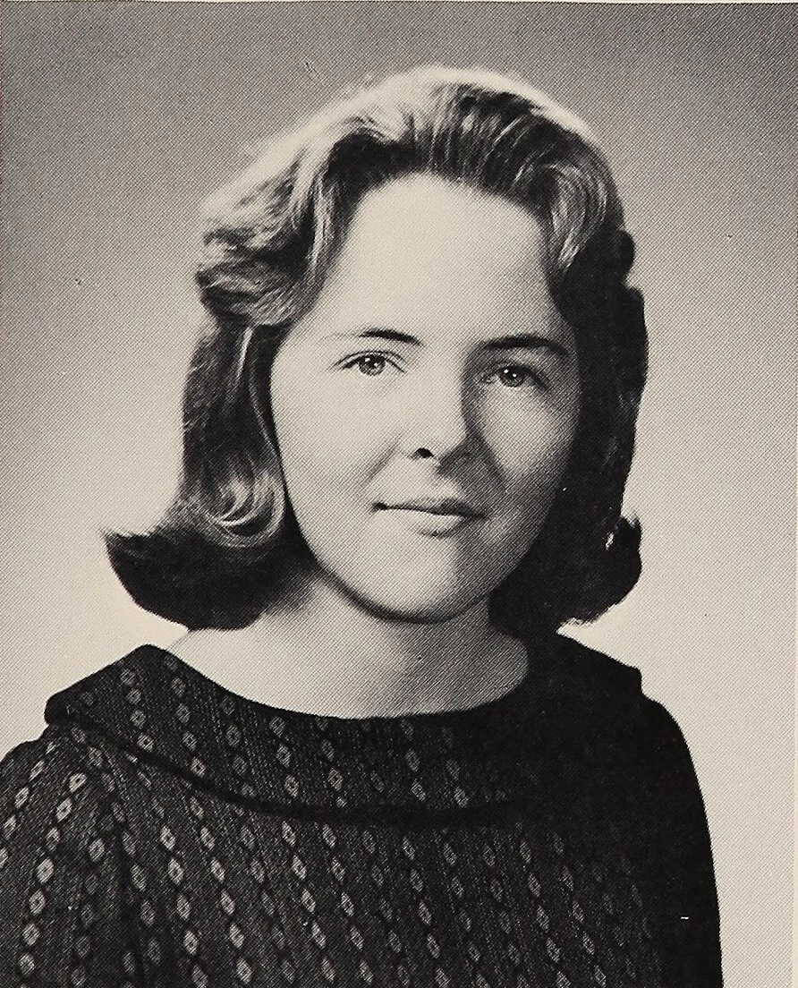 Gale Belinda Franke, pictured here as a senior in her high school yearbook, was just an infant living with her parents in Kenai when her father murdered their neighbor, Ethen Cunningham. (Public photo from ancestry.com website)