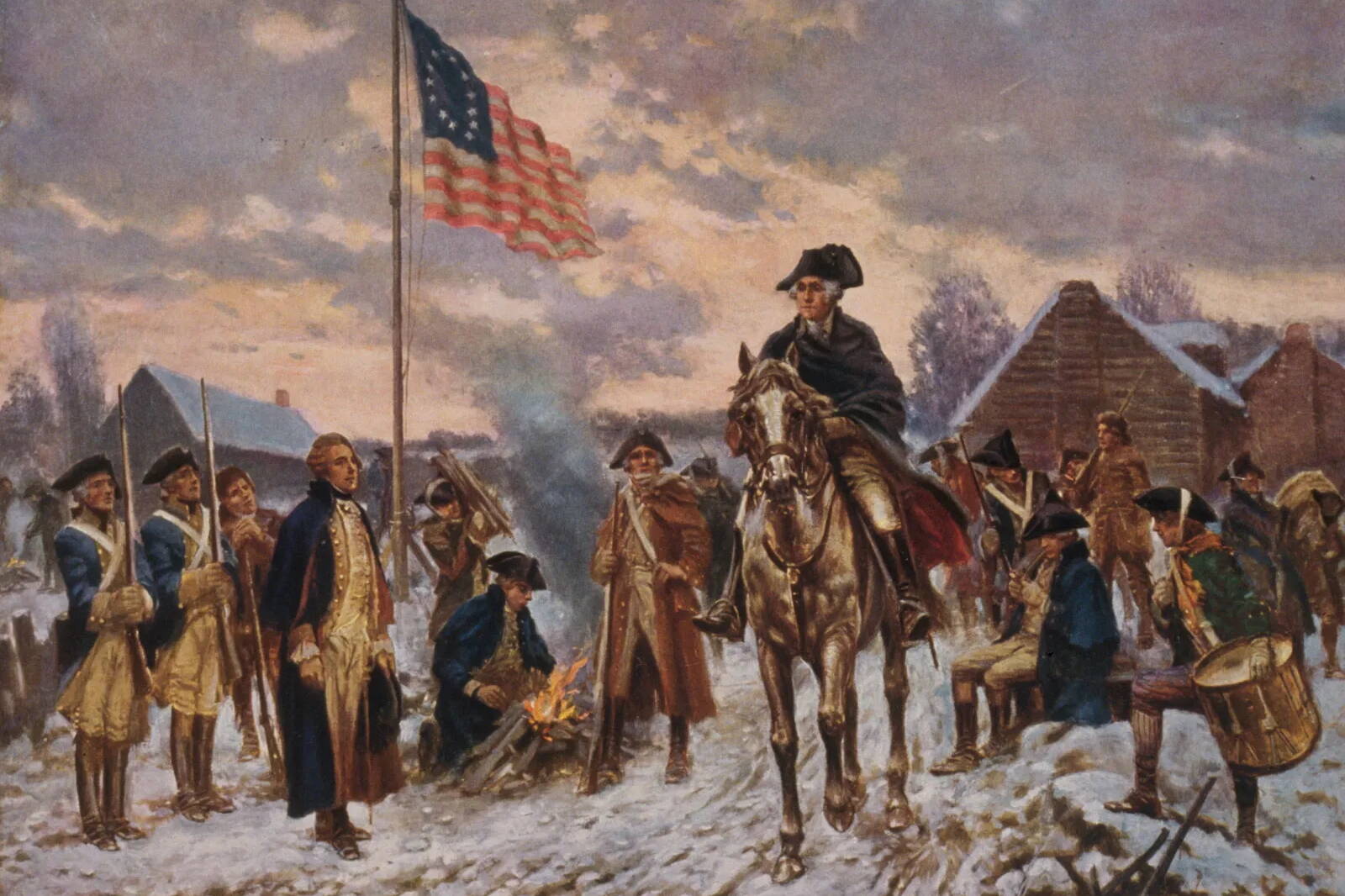 Library of Congress image
A painting of George Washington at Valley Forge, circa 1911 by Edward Percy Moran.