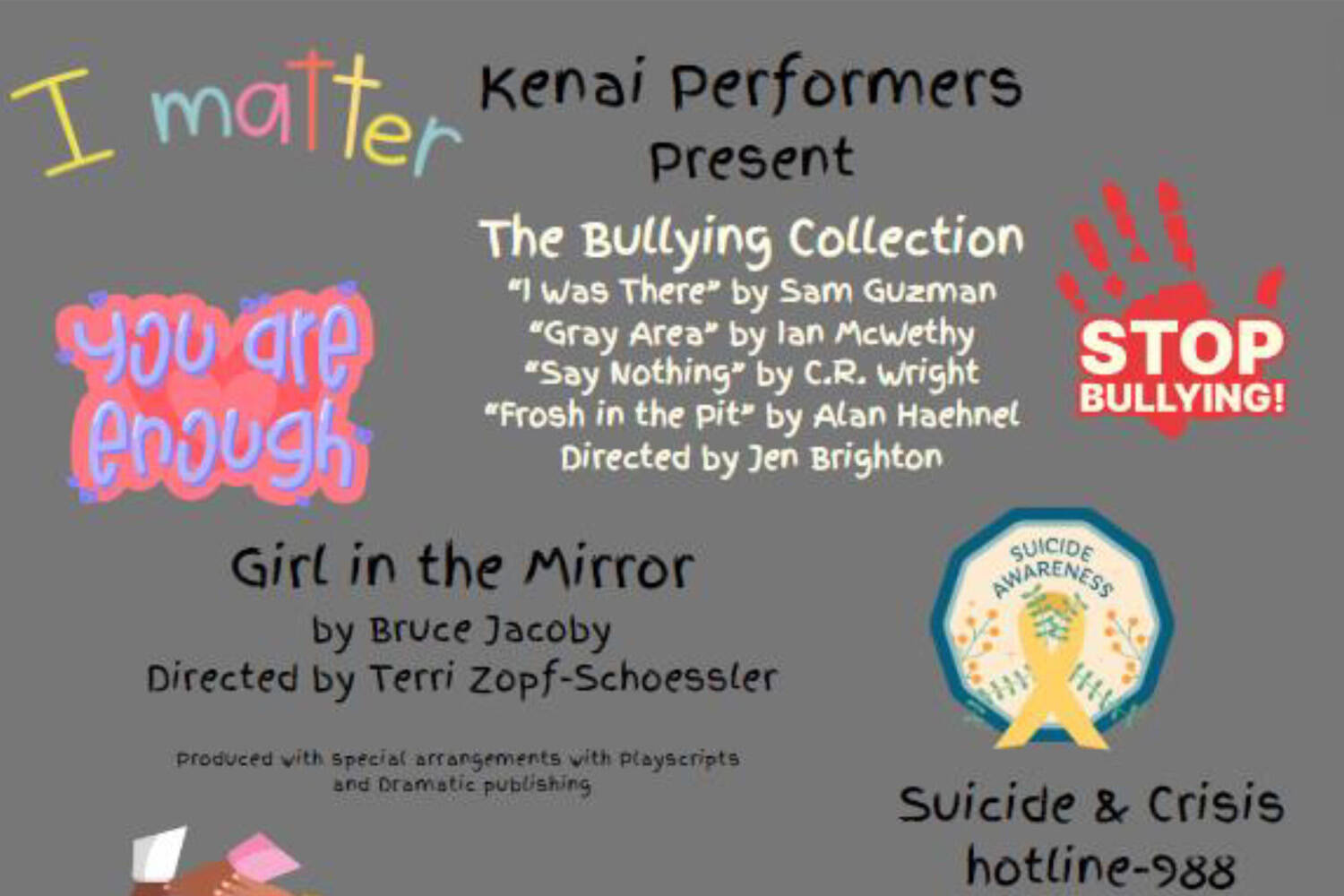 Flyer for the Kenai Performers’ production of “The Bullying Collection” and “Girl in the Mirror.” (Provided by Kenai Performers)