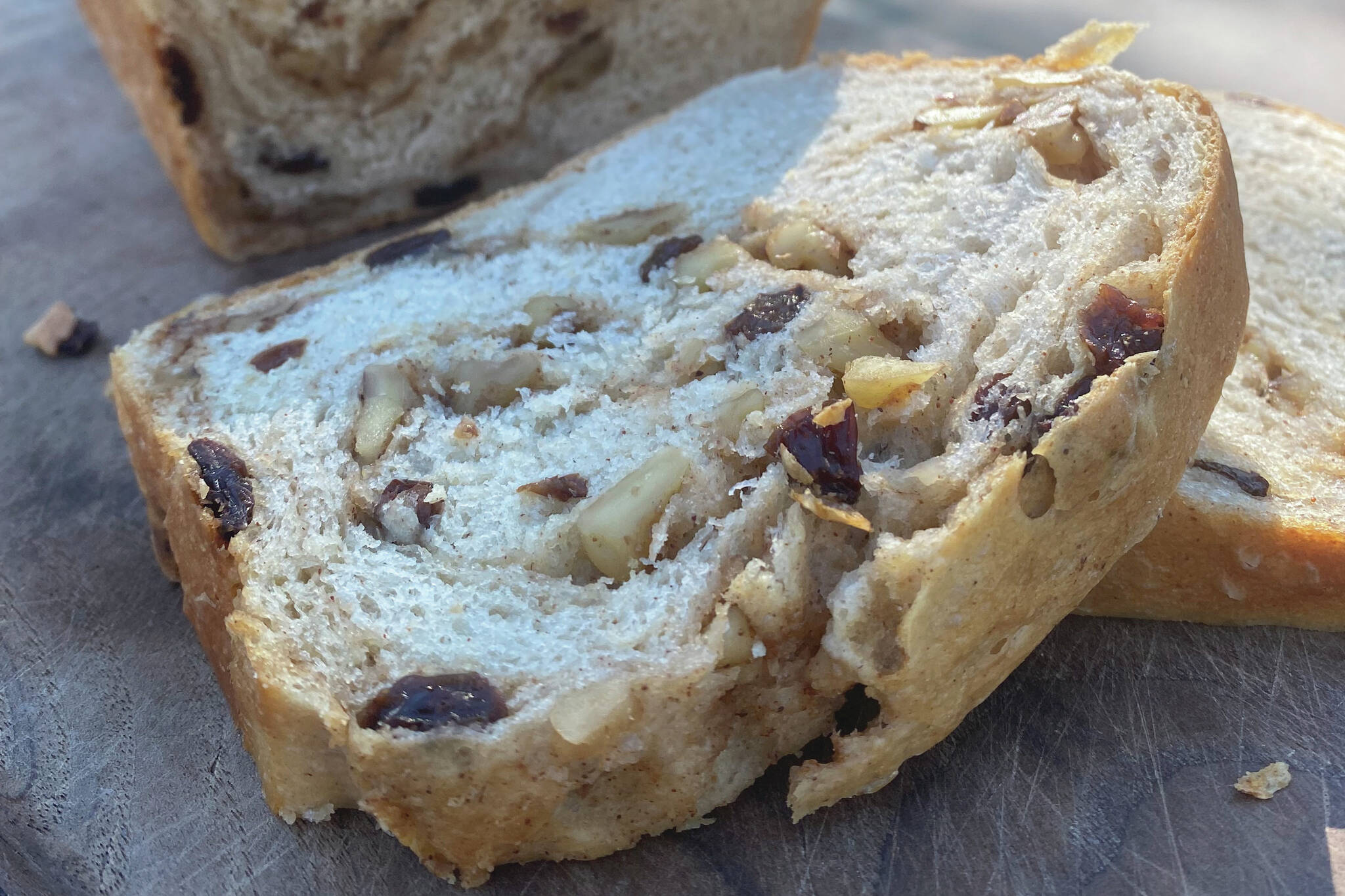 This recipe can be served as French toast with syrup or toasted with butter and sweetened with a liberal dusting of cinnamon sugar. (Photo by Tressa Dale/Peninsula Clarion)