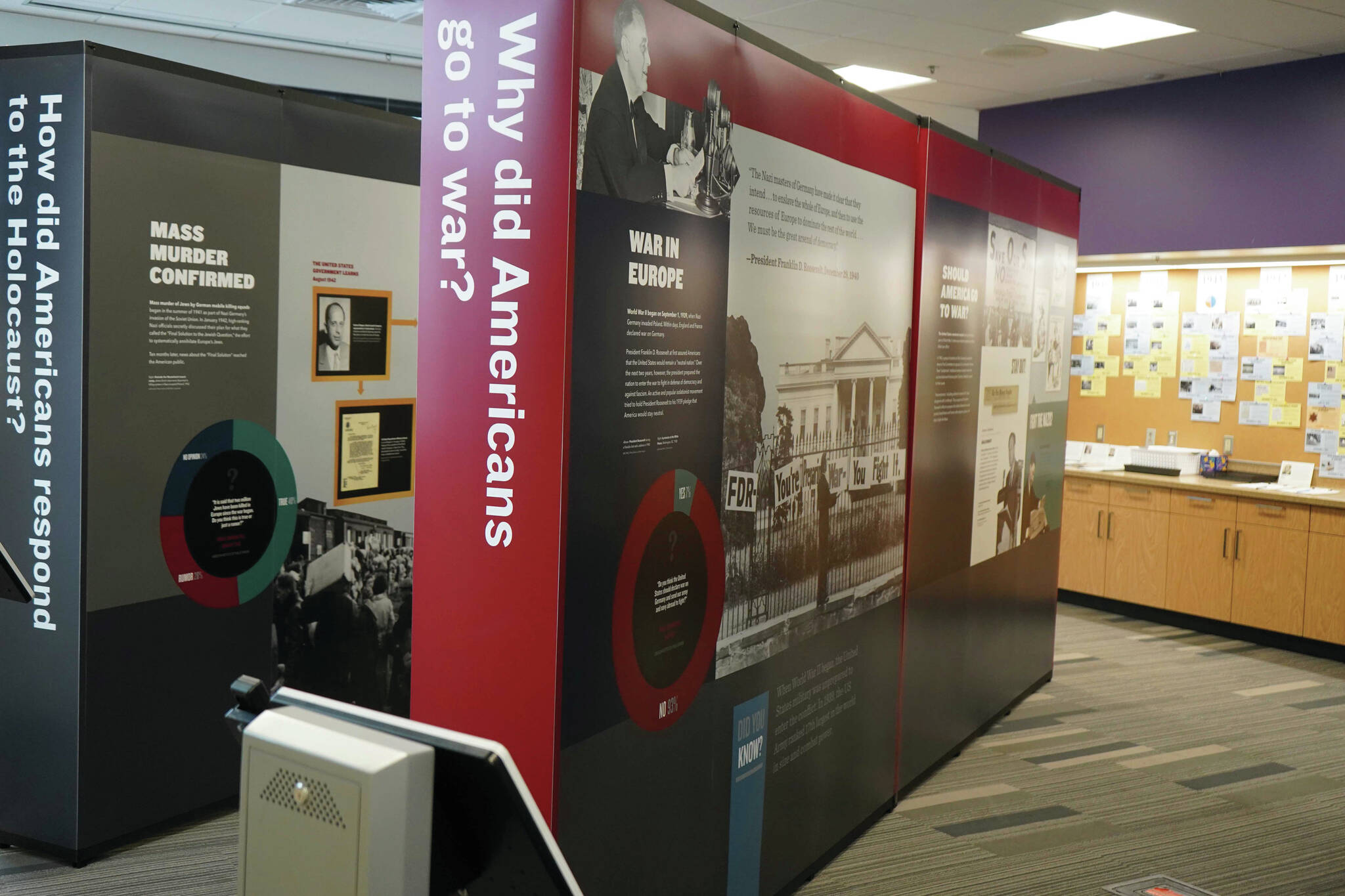 Jake Dye/Peninsula Clarion
The “Americans and the Holocaust” traveling exhibition is seen at the Seward Community Library and Museum in Seward, Alaska, on Thursday, Sept. 12, 2024.