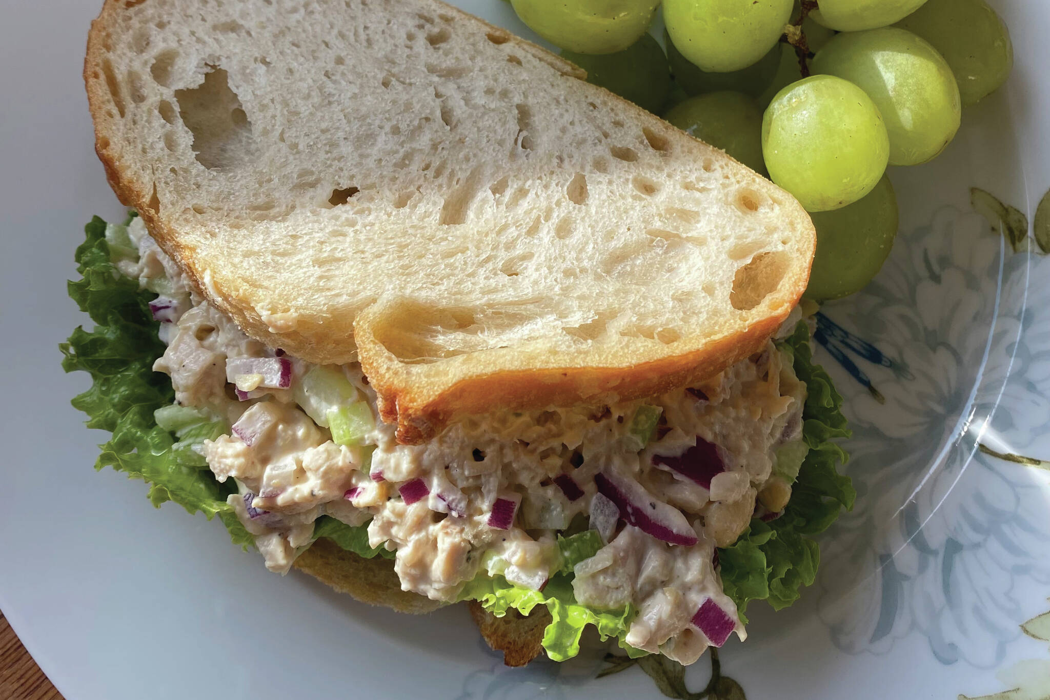 This classic chicken salad is bright and tangy. (Photo by Tressa Dale/Peninsula Clarion)