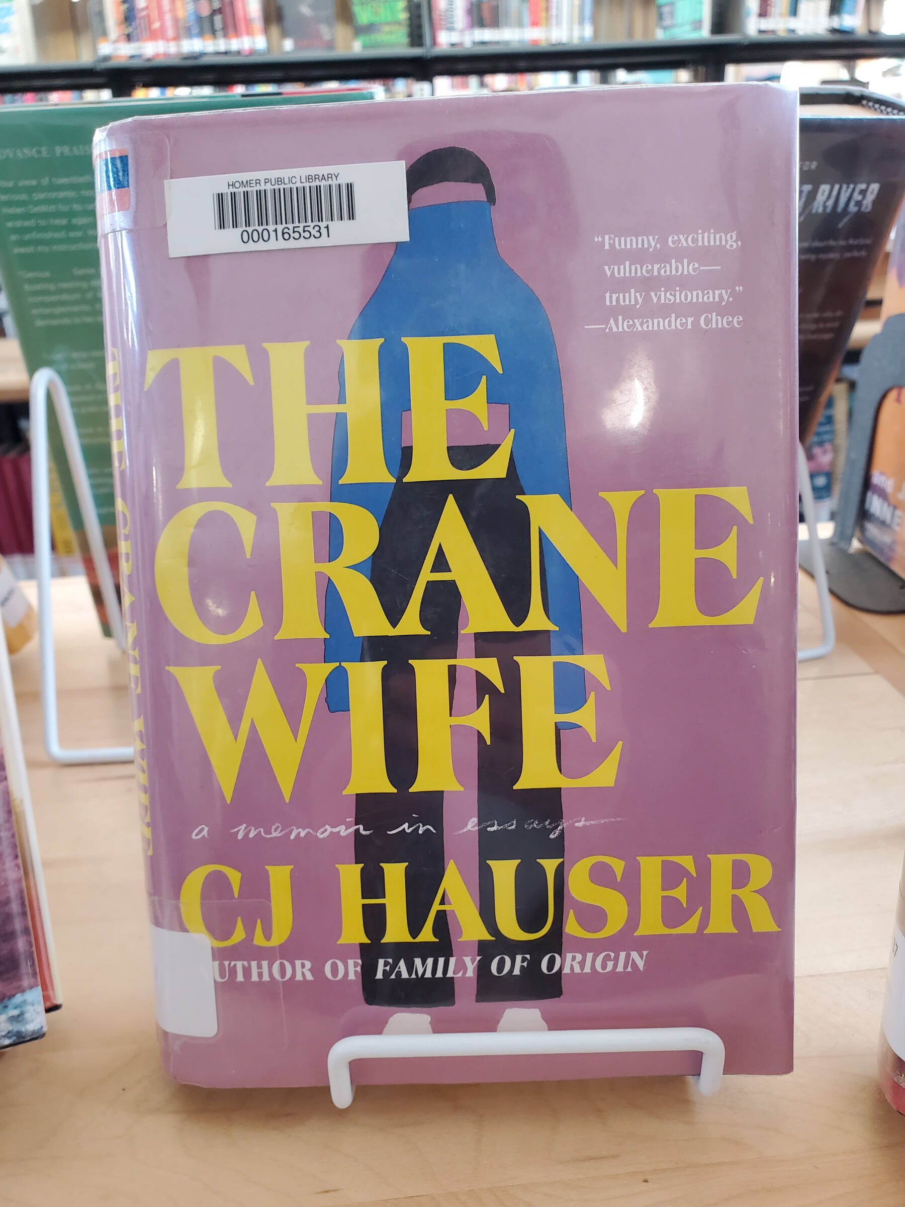 “The Crane Wife” by CJ Hauser is on display at the Homer Public Library on Thursday, Oct. 10, 2024, in Homer, Alaska. (Delcenia Cosman/Homer News)