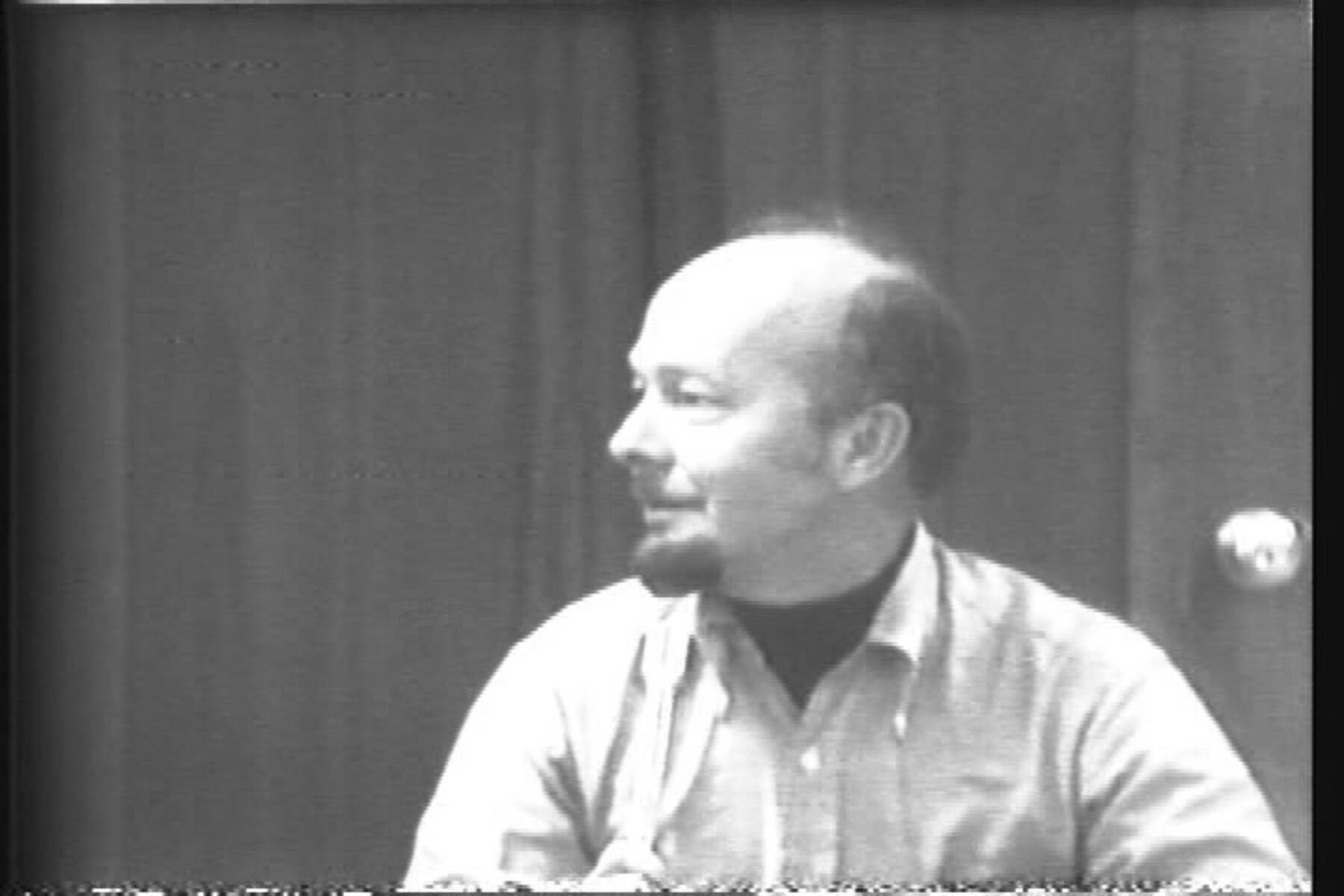 Photo provided by Shana Loshbaugh
Alaska historian Morgan Sherwood was the keynote speaker for the first Kenai Peninsula history conference held at Kenai Central High School on Nov. 7-8, 1974.