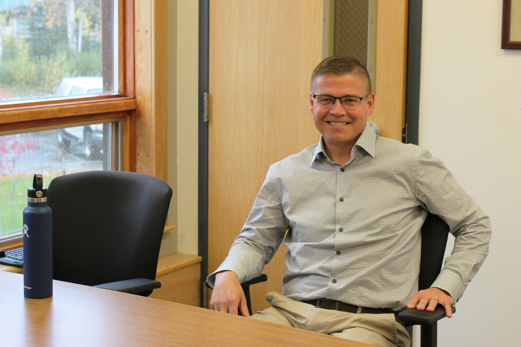 Former Kenai City Manager Paul Ostrander sits inside Kenai City Hall on Thursday, Sept. 29, 2022 in Kenai, Alaska. (Ashlyn O’Hara/Peninsula Clarion)