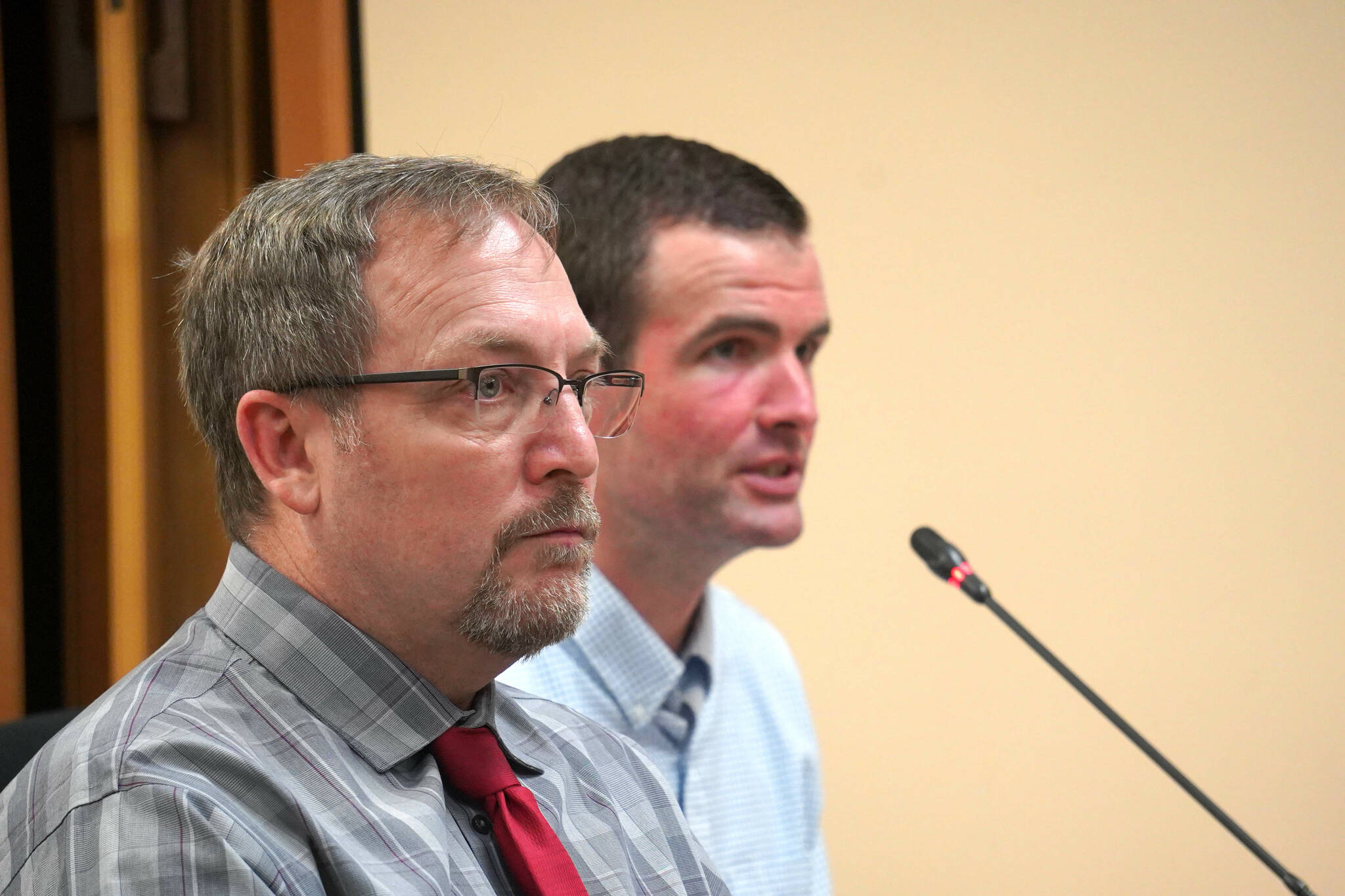 Kenai City Manager Terry Eubank speaks during a work session of the Kenai City Council in Kenai, Alaska, on Wednesday, Dec. 18, 2024. (Jake Dye/Peninsula Clarion)